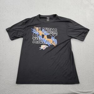 Oklahoma City Thunder Shirt Mens Large Black Performance Short Sleeve